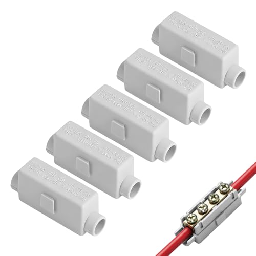 Bornier Électrique, Borne de Connexion Électrique, 5 Connecteurs Traversants 2 Pôles 100...