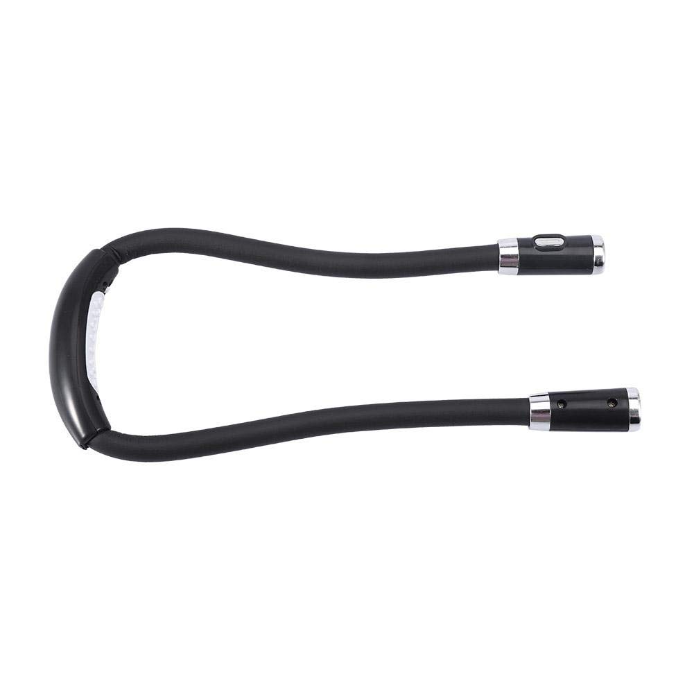VIFERR Lámpara de Lectura LED Luz de Lectura Cuello Lámpara Lectura Flexible Manos Libres Lámpara Ajustable Lectura Nocturna Tejer (Negro)