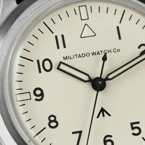 Image of TACTICAL FROG Militado 36mm Field Watch VH31 Japan Movt with Sweep Seconds Military Style Men's Watch with Nylon Strap, 100M Waterproof - ML13 /ML14 Series