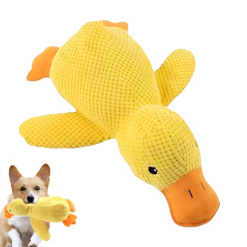 TFSZE - TFSZE Jouet Canard pour Chien,Canard Antistress pour Chiens,Convient aux Chiens de Taille Moyenne/Petite,Jouet Antistress pour Calmer et divertir,(L)