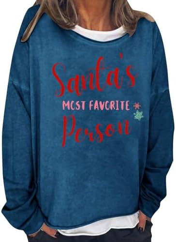 Christmas Crew Neck Sweater for Women Loose Fit Casual Long Sleeves Pullovers Ugly Shirts