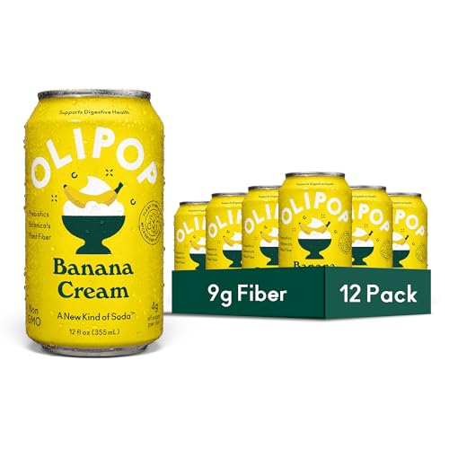 OLIPOP Prebiotic Soda Pop, Banana Cream, A New Kind of
