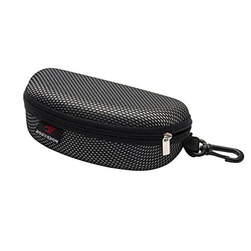 BulzEU Moda cierre Gafas Eyewear titular de la caja de Shell duro gafas de sol caja de almacenamiento negro con la limpieza de tela de lentes y...