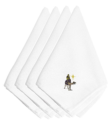 Servilletas de Tela Bordadas Navidad 20x20 Pack 4