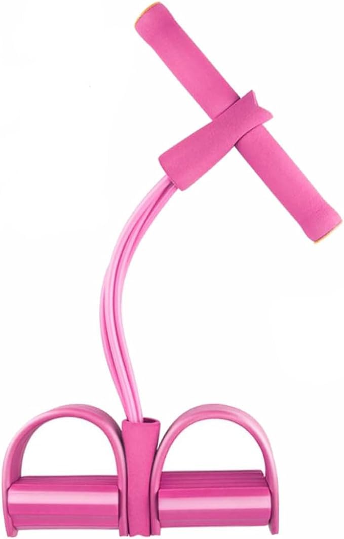 1XMultifunction Pedal Resistance 6 colour Band Sit-up Pull Rope Resistance Training Fitness Uk Style Pedal Exerciser Tension Rope Sport Trainer Equipment for Legs Fitness Arm Leg Slimming Training