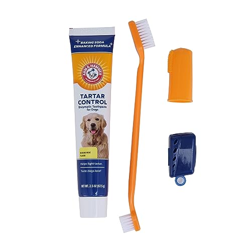 Image of Arm & Hammer Tartar Control Dog Dental Kit, Banana Mint, 3-Piece, 2-Pack