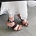 Brown Ladies Fashionable Patent Leather Footwear Belt Buckle Elegant Temperament