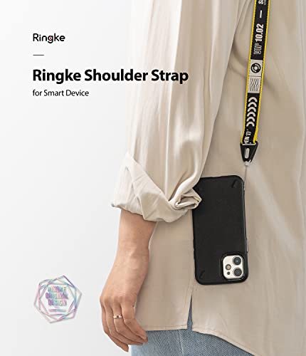 [Ringke] Design Neck＆Shoulder Strap 首掛け iPhone 17 対応 携帯ネックストラップ 落下防止 紛失防止 2WAY ワンタッチ スマホストラップ ネックストラップ ショルダーストラップ - Ticket Band Black