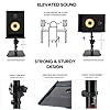 Desktop Speaker Stand Pair, Monitor Speaker Stand, 22.5 x 24cm Metal Tray at +10° to -10° Tilt Angle, Flat Base Compatible with Any Desk, Ideal for 5 to 7 inch Studio Monitor, Bookshelf Speaker #3