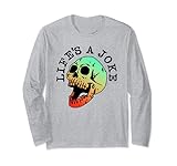 Photo Gallery life s a joke - skull laugh halloween pastel goth funny bone maglia a manica Photo Gallery life s a joke - skull laugh halloween pastel goth funny bone maglia a manica