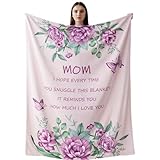 Battilo Anniversary Birthday Gifts for Mom from Daughter Son, Mom Blanket, Mothers Day Blanket, Super Soft Flannel Throw Blanket for Bed Couch, 50' x 60', Lavender
