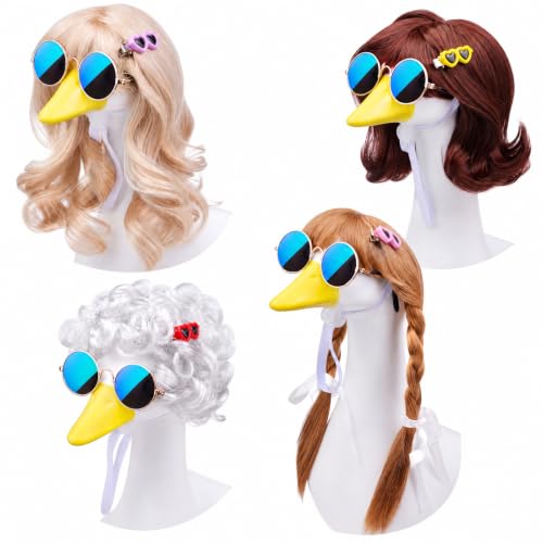 MuMyer 4 Pcs Porch Goose Wigs Set Porch Goose Outfits Accessories