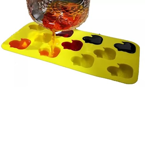 Silicone Non-Stick Ice Cube Mould Tray – Flexible Chocolate, Jelly & Candy Maker | BPA-Free, Heat & Freeze Safe | Easy-Release Ice Molds for Cocktails, Sweets & Baking (Yellow Duck)