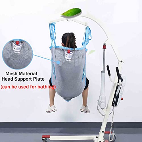 Elevador de cabestrillo de elevación de pacientes, elevador para levantar personas mayores, inodoro de baño de malla, elevador de pacientes acolchado de lujo con soporte para la cabeza, eslinga de