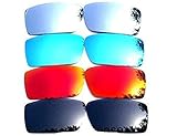  Galaxy Lentes de Repuesto para Oakley Gascan Black&red&blue&titanium Color Polarizados 4 Pares - black&red&blue&titanium, regular
