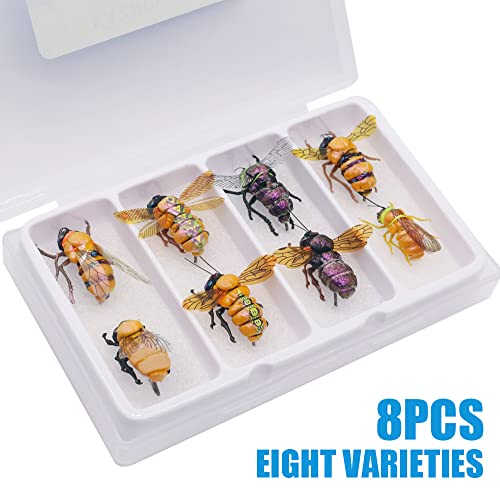 Yzd Realistic Fly Fishing Dry Wet Nymph Trout Flies Topwater Lures For Freshwater Saltwater High Simulation Hand Tie Lure Kits 8 Pcs #TOP3
