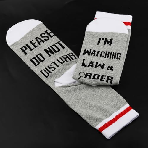 Image of GJTIM 2PAIRS Legal TV Show Gift Novelty Socks Gift for Crime Show Lovers Mom Wife Girlfriend