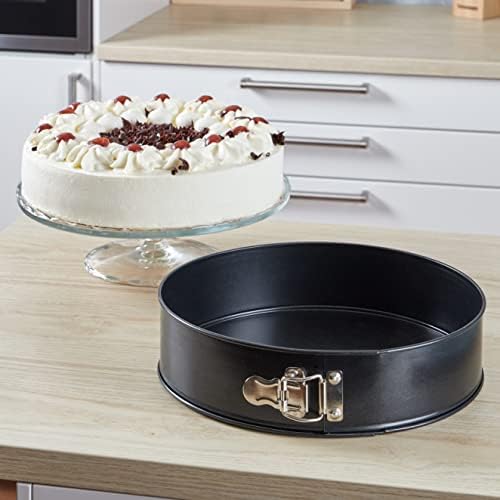 Grizzly Springform Cake Tin with Loose Base - Round Quick Release - Non-stick 28 cm - Black