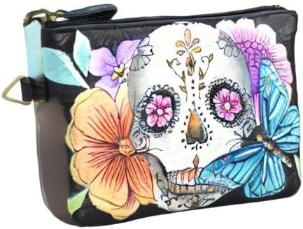 Anna by Anuschka Women's Hand Painted Leather Coin Pouch Purse - Image 4