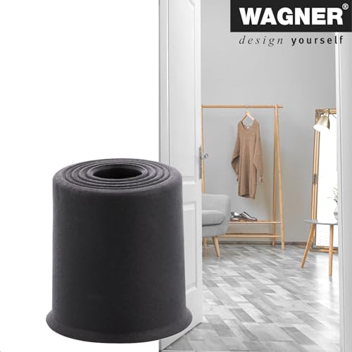 Wagner stoper do drzwi podłogowych/stoper do drzwi ściennych Vulkano Medium – średnica Ø 35 x 35 mm, odbojnik wykonany z wysokiej jakości pełnej gumy, czarny, do wkręcania – Made in DE – 15524321