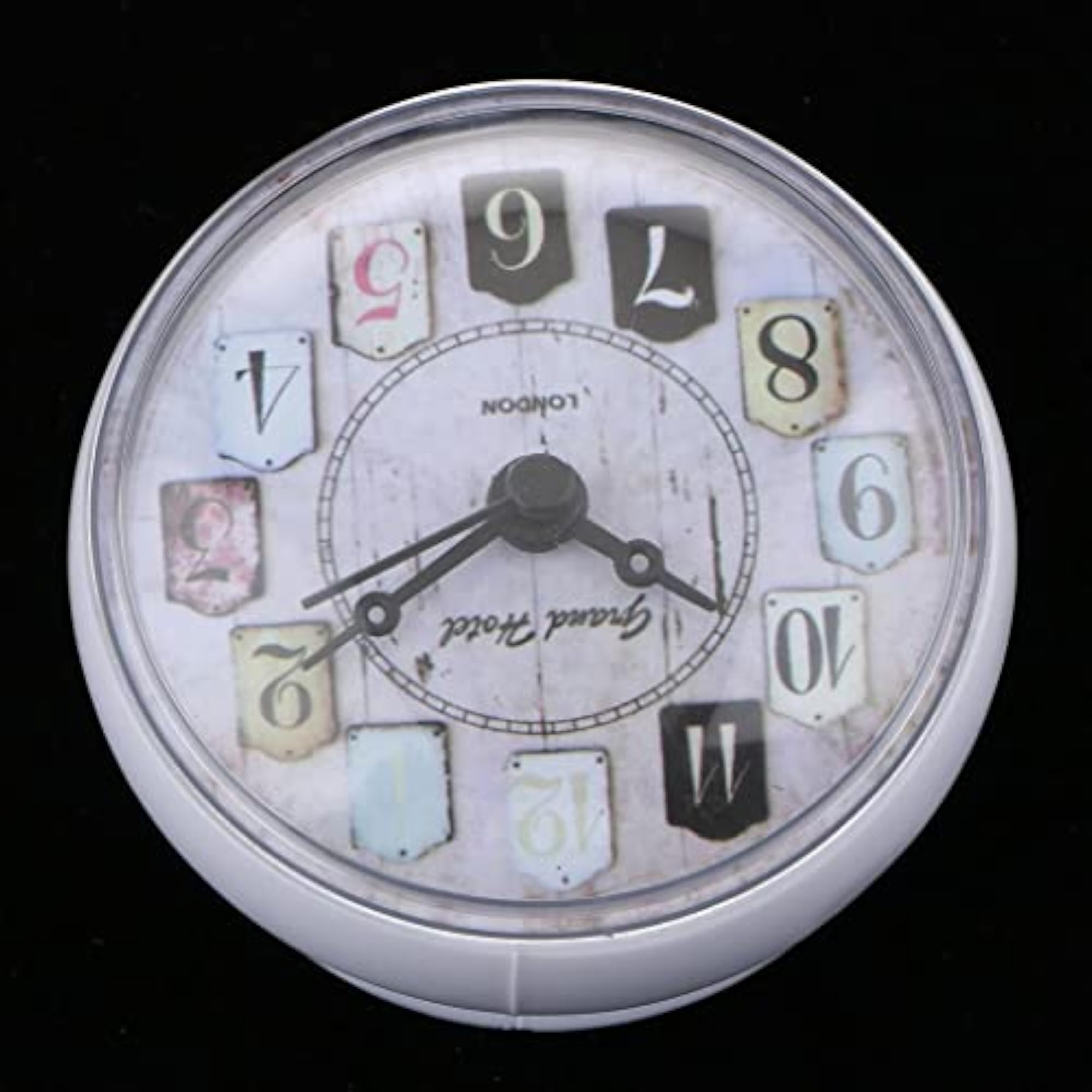 2pcs Waterproof Bathroom Shower Wall Clock with Suction Cup