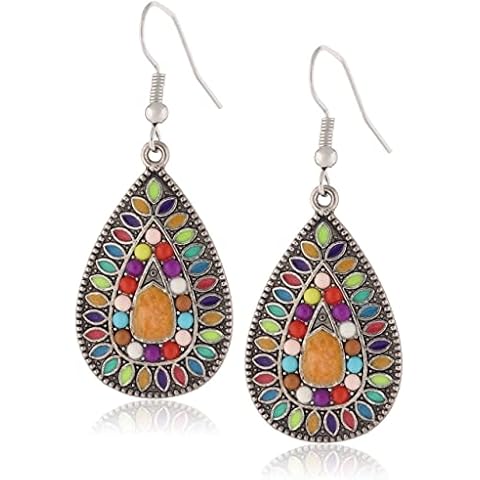 DEVEYHOT Bohemian Colourful Drop Earrings Cover