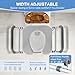 Raised Toilet Seat with Handles, Soft Padded Toilet Seat Risers for Seniors, Adjustable Width & Height Toilet Riser for Bariatric, Handicap, Heavy Duty Toilet Seat Riser, Fit Any Toilet
