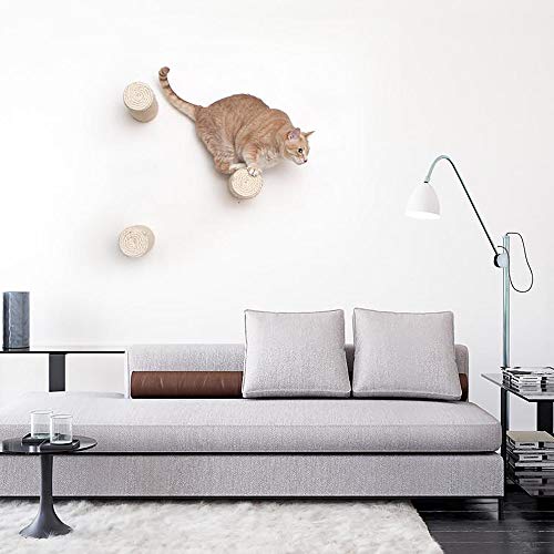 Rascador flotante de sisal para gatos, montaje en pared miniatura 2
