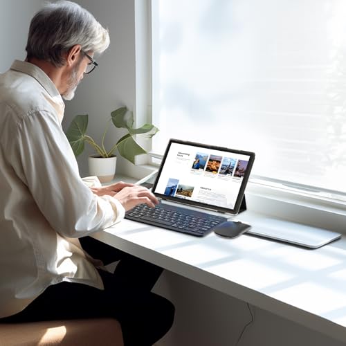 Image of ZZB 10 inch Android 15 Tablet 2 in 1 Tablet with Keyboard Mouse Case Stylus Pen 18GB RAM 128GB ROM 2TB Expandable, Android 15(DOES NOT WORK) 10.1 inch IPS 6000mAh Battery Bluetooth Camera