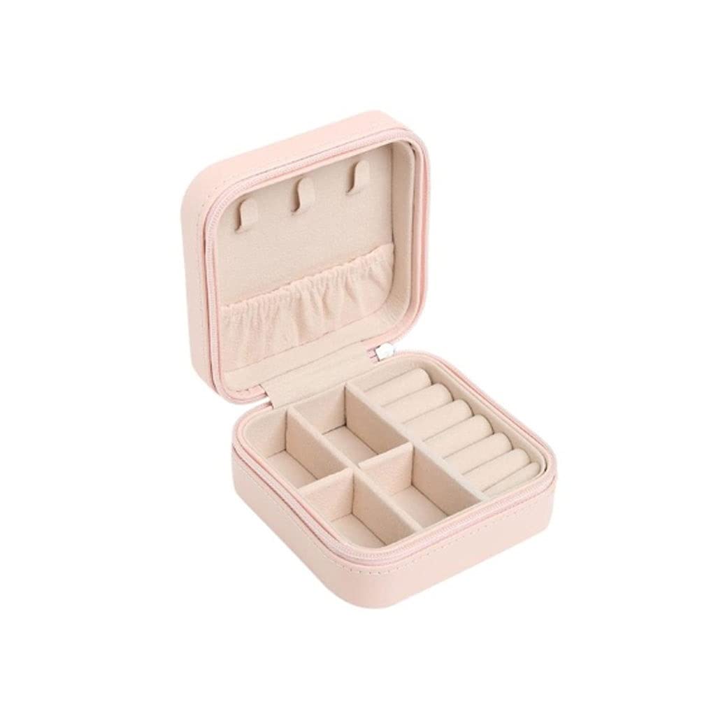 Portagioie Organizzatore di archiviazione Portatile Portaorecchini Custodia da Viaggio per Esposizione di Gioielli da Donna con Cerniera