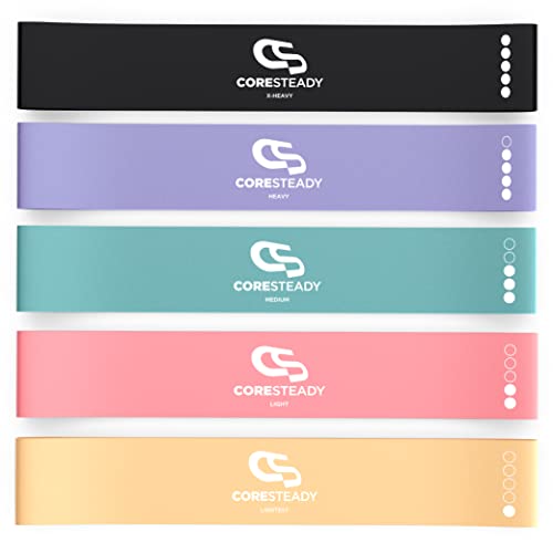 Coresteady Bande Élastique Fitness - Bandes Elastiques Musculation - Bande Résistance Fitness pour Entraînement Abdo Fessier - Rééducation Physique - pour Homme & Femme Cover