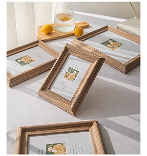 Cornice In Legno Rustico "La Famiglia è Tutto" - Porta Foto 10x15 Cm, Con Supporto Da Tavolo E Gancio Da Parete, Regalo Per Genitori E Nonni