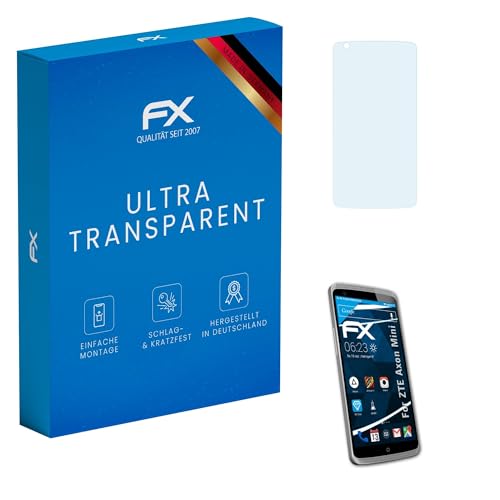 atFoliX Schutzfolie kompatibel mit ZTE Axon Mini Folie, ultraklare FX Bildschirmschutzfolie (3X)