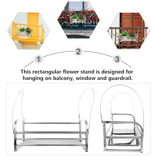 Étagère à fleurs suspendue en acier inoxydable durable pour extérieur - 4