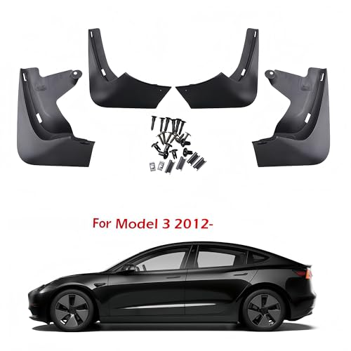 Guardabarros para coche Tesla Model 3: repuesto de protección contra salpicaduras 5