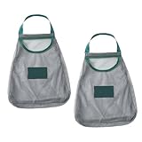 VERDANVERSE 2 Piezas Bolsas de Malla Colgantes Reutilizables para Ajo y Verduras Resistentes y Transpirables de Unidades Verdes Almacenamiento Ventilado para Frutas y Hortalizas