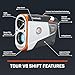 Bushnell Golf Tour V6 Shift Laser Rangefinder with Slope Switch, Visual Jolt Flag Locking, Magnetic Mount, 1300 Yard Range 6X Magnification