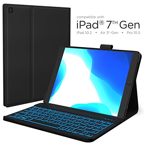 iPad 7th Generation Case with Keyboard - Compatible with iPad 10.2, iPad Air