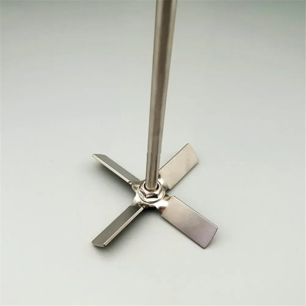 Verrerie et matériel de laboratoire Hélice à quatre pales en acier inoxydable 304 avec tige, diamètre de 40 à 100 mm, for laboratoire(100mm blade with rod)