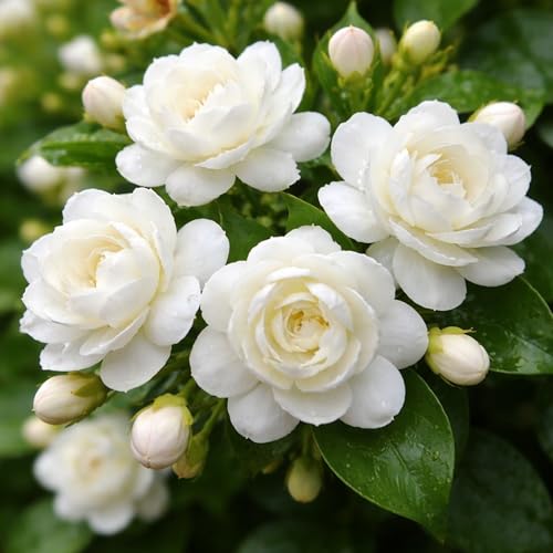 Jasmine Seeds (20 Seeds) Fragrant White Jasmine Flower Seeds Beautiful Garden Blooming Plant Sweet Scented Jasmine for Outdoor Garden Patio Containers & Trellis