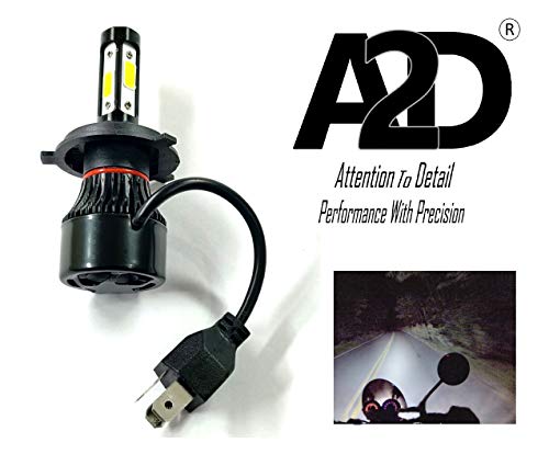 Image of A2D? 2352. 12V / 36W 4C-Sided Led Full Cobe H4 /HS1 Bright Bike LED Headlight Replacement Bulb High-Low Beam 6000K White compatible with Bajaj Platina 100
