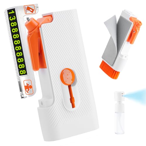 walrfid Window Breaker Seatbelt Cutter with Cleaning Brush, All in ...