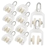 LOORGVEL 10 Stück Teiliges Vorhangrollenset Flexibler Geräuscharmer...