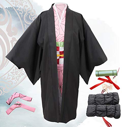 Tinello Anime Kimetsu No Yaiba Fantasia Cosplay Caçador de Demônios Kamado Nezuko Roupa de RPG Femin
