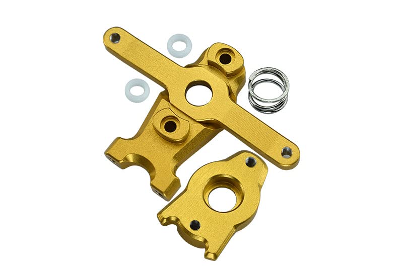 Aluminium Steering Assembly for Traxxas 1/16 Mini E-Revo, Mini Slash, Mini Rally, Mini Summit Upgrade Parts - 1 Set Gold