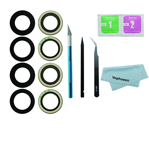 Vophoeen 4pcs (2 Set) OEM Original Rear Back Camera Glass Lens Replacement for iPhone 13 for iPhone 13 Mini with Preinstalled Adhesive and Repair Toolkit Set