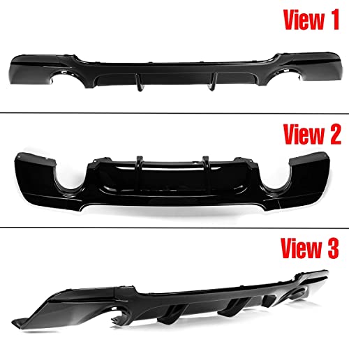 Kit de corps de diffuseur arrière E92 E93 en noir brillant pour BMW M Sport