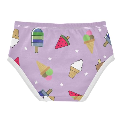 Girls' Underpants Kids Cotton Underwear Panties Briefs For Girl Age 2-8 Years Summer Icecream Cartoon Pattern2