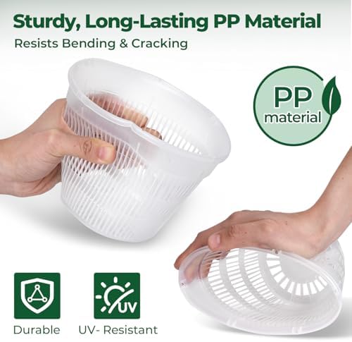 T4U Orchid Pots 4.3 Inch 6 Pack Plastic Small Nursery Pots with Saucers - 3