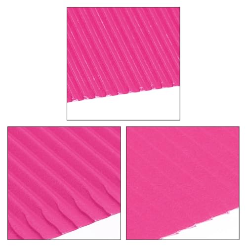 Image of uxcell 10pcs Corrugated Cardboard Paper Sheets,Rose Red,14 inch x 10inch,for Craft and DIY Projects